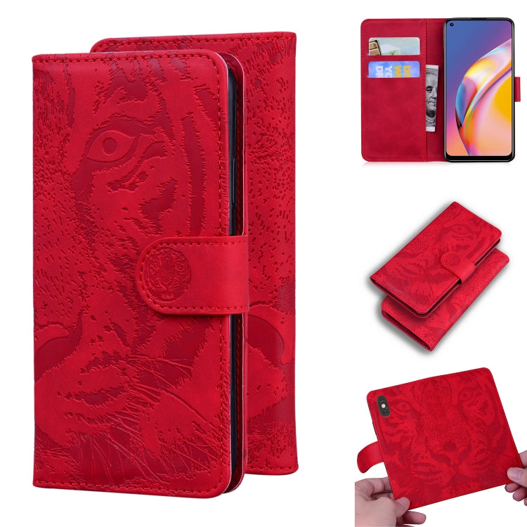 Tiger Embossing Pattern Horizontal Flip Leather Case with Holder & Card Slots & Wallet, For OPPO A15 / A15S, For OPPO A55 5G / A54 4G, For OPPO Realme V11 5G, For OPPO A74 4G / F19 4G, For OPPO A92S / Reno4 Z 5G, For OPPO A94 4G / F19 Pro��������������...