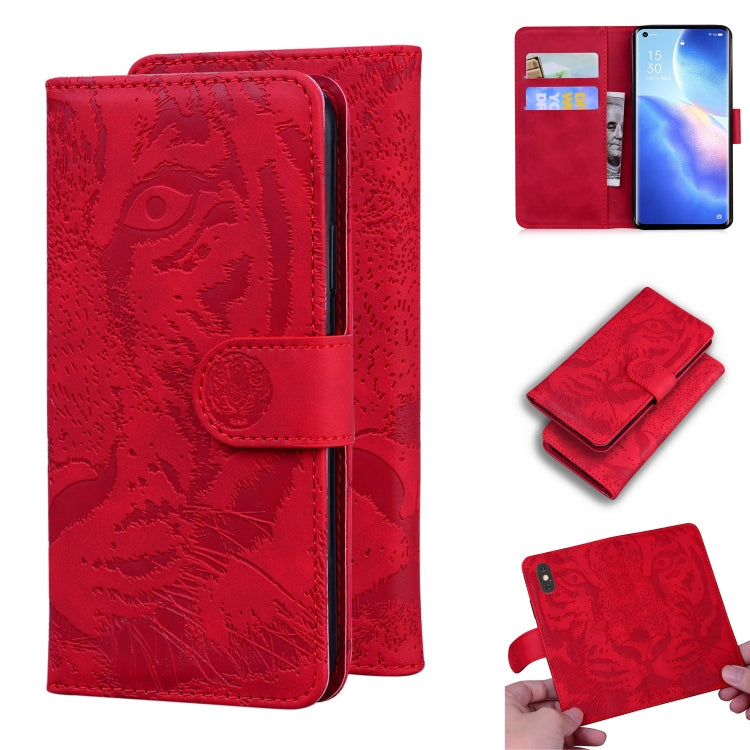 Tiger Embossing Pattern Horizontal Flip Leather Case with Holder & Card Slots & Wallet, For OPPO A15 / A15S, For OPPO A55 5G / A54 4G, For OPPO Realme V11 5G, For OPPO A74 4G / F19 4G, For OPPO A92S / Reno4 Z 5G, For OPPO A94 4G / F19 Pro��������������...