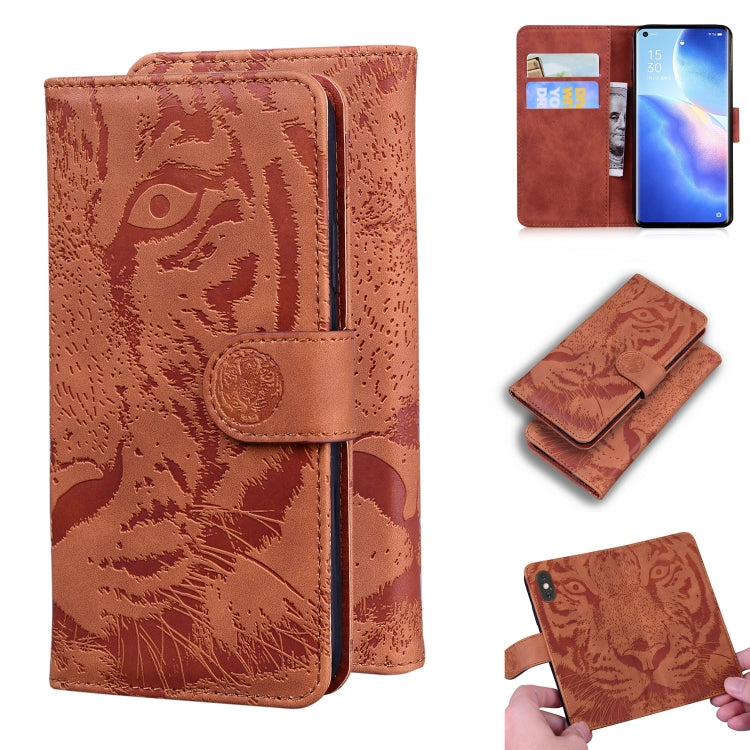 Tiger Embossing Pattern Horizontal Flip Leather Case with Holder & Card Slots & Wallet, For OPPO A15 / A15S, For OPPO A55 5G / A54 4G, For OPPO Realme V11 5G, For OPPO A74 4G / F19 4G, For OPPO A92S / Reno4 Z 5G, For OPPO A94 4G / F19 Pro��������������...