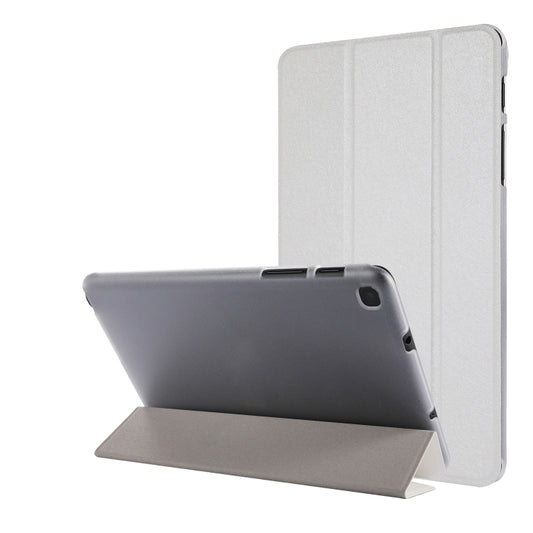 Silk Texture Three-fold Horizontal Flip Leather Case with Holder & Pen Slot