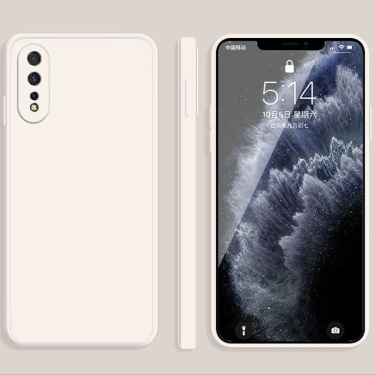 Solid Color Imitation Liquid Silicone Straight Edge Dropproof Full Coverage Protective Case, For vivo iQOO Neo, For vivo IQOO Neo3, For vivo iQOO Pro, For vivo IQOO, For vivo S5, For vivo S6, For vivo S7, For vivo X23, For vivo X27, For vivo X27 Pro