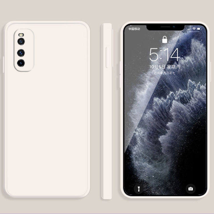 Solid Color Imitation Liquid Silicone Straight Edge Dropproof Full Coverage Protective Case, For vivo iQOO Neo, For vivo IQOO Neo3, For vivo iQOO Pro, For vivo IQOO, For vivo S5, For vivo S6, For vivo S7, For vivo X23, For vivo X27, For vivo X27 Pro
