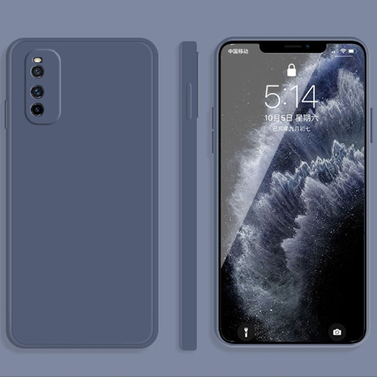 Solid Color Imitation Liquid Silicone Straight Edge Dropproof Full Coverage Protective Case, For vivo iQOO Neo, For vivo IQOO Neo3, For vivo iQOO Pro, For vivo IQOO, For vivo S5, For vivo S6, For vivo S7, For vivo X23, For vivo X27, For vivo X27 Pro