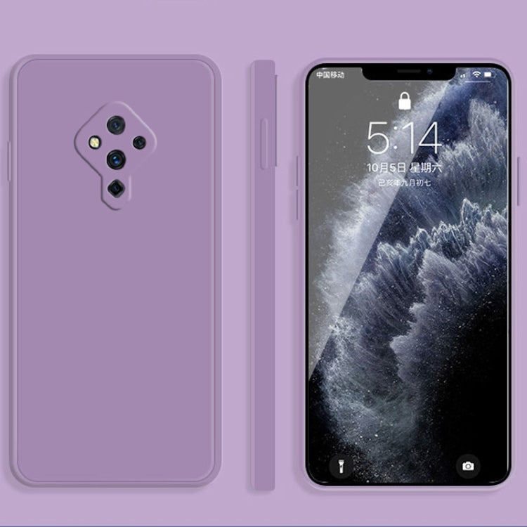 Solid Color Imitation Liquid Silicone Straight Edge Dropproof Full Coverage Protective Case, For vivo iQOO Neo, For vivo IQOO Neo3, For vivo iQOO Pro, For vivo IQOO, For vivo S5, For vivo S6, For vivo S7, For vivo X23, For vivo X27, For vivo X27 Pro