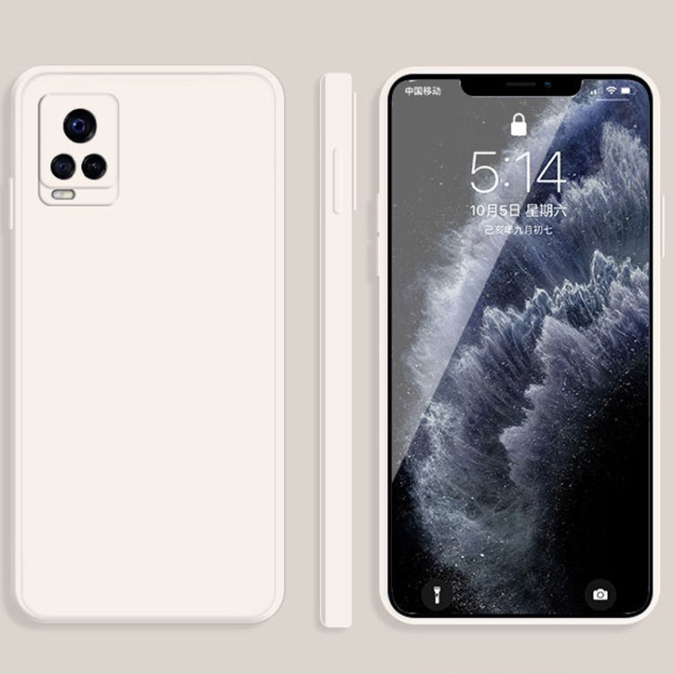 Solid Color Imitation Liquid Silicone Straight Edge Dropproof Full Coverage Protective Case, For vivo iQOO Neo, For vivo IQOO Neo3, For vivo iQOO Pro, For vivo IQOO, For vivo S5, For vivo S6, For vivo S7, For vivo X23, For vivo X27, For vivo X27 Pro