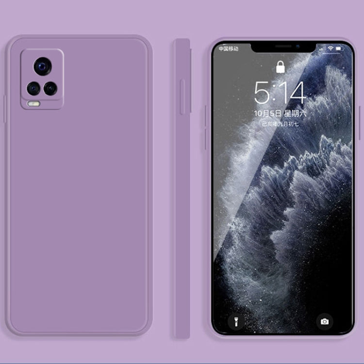 Solid Color Imitation Liquid Silicone Straight Edge Dropproof Full Coverage Protective Case, For vivo iQOO Neo, For vivo IQOO Neo3, For vivo iQOO Pro, For vivo IQOO, For vivo S5, For vivo S6, For vivo S7, For vivo X23, For vivo X27, For vivo X27 Pro
