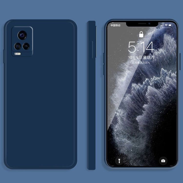 Solid Color Imitation Liquid Silicone Straight Edge Dropproof Full Coverage Protective Case, For vivo iQOO Neo, For vivo IQOO Neo3, For vivo iQOO Pro, For vivo IQOO, For vivo S5, For vivo S6, For vivo S7, For vivo X23, For vivo X27, For vivo X27 Pro