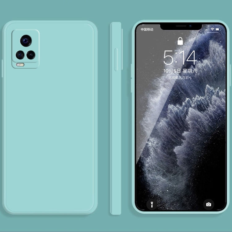 Solid Color Imitation Liquid Silicone Straight Edge Dropproof Full Coverage Protective Case, For vivo iQOO Neo, For vivo IQOO Neo3, For vivo iQOO Pro, For vivo IQOO, For vivo S5, For vivo S6, For vivo S7, For vivo X23, For vivo X27, For vivo X27 Pro