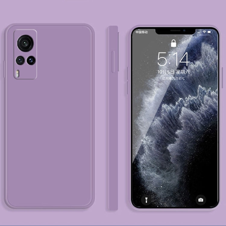 Solid Color Imitation Liquid Silicone Straight Edge Dropproof Full Coverage Protective Case, For vivo X30, For vivo X30 Pro, For vivo X50, For vivo X50 Pro, For vivo IQOO 5, For vivo S9, For vivo X60, For vivo X60 Pro