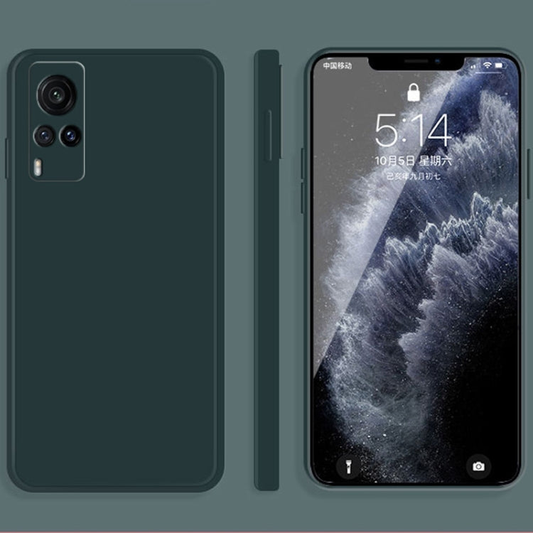 Solid Color Imitation Liquid Silicone Straight Edge Dropproof Full Coverage Protective Case, For vivo X30, For vivo X30 Pro, For vivo X50, For vivo X50 Pro, For vivo IQOO 5, For vivo S9, For vivo X60, For vivo X60 Pro