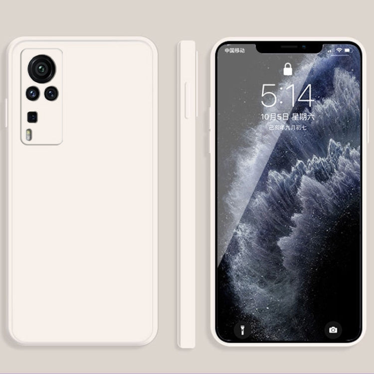 Solid Color Imitation Liquid Silicone Straight Edge Dropproof Full Coverage Protective Case, For vivo X30, For vivo X30 Pro, For vivo X50, For vivo X50 Pro, For vivo IQOO 5, For vivo S9, For vivo X60, For vivo X60 Pro