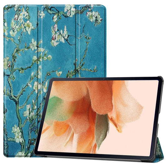 Custer Painted PU Leather Case with Sleep / Wake-up Function & 3-Fold Holder