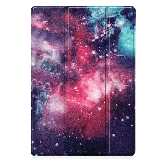 Custer Painted TPU Smart Tablet Leather Case with Sleep / Wake-up Function & 3-Fold Holder & Pen Slot