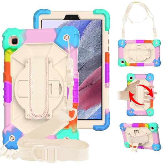 Contrast Color Robot Shockproof Silicon + PC Protective Case with Holder & Shoulder Strap