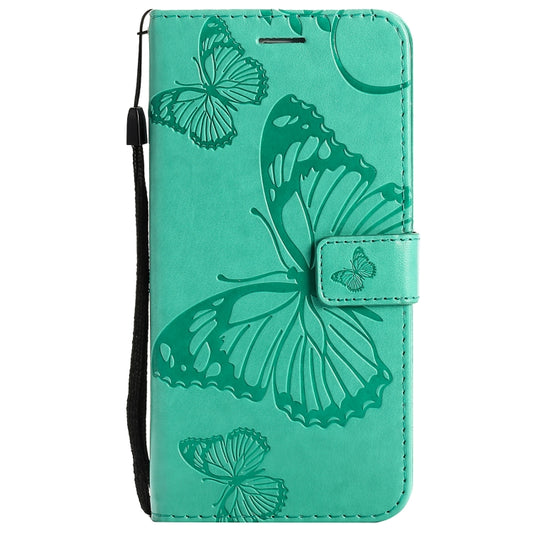 Pressed Printing Butterfly Pattern Horizontal Flip PU Leather Case with Holder & Card Slots & Wallet & Lanyard