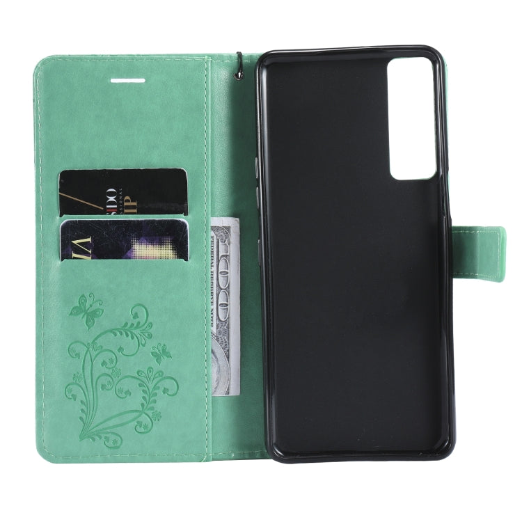 Pressed Printing Butterfly Pattern Horizontal Flip PU Leather Case with Holder & Card Slots & Wallet & Lanyard, For LG Stylo 7 5G / 4G, For OPPO A74 4G / F19 4G, For OPPO A94 5G / F19 Pro / Reno 5F, For OPPO A93 5G / A74 5G�����������������������������...