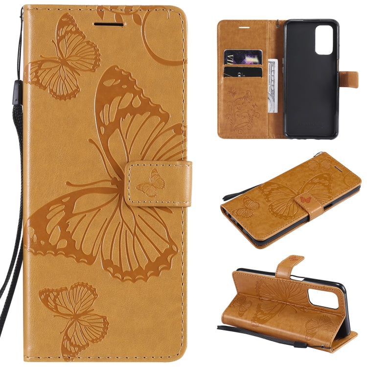 Pressed Printing Butterfly Pattern Horizontal Flip PU Leather Case with Holder & Card Slots & Wallet & Lanyard