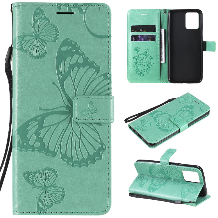 Pressed Printing Butterfly Pattern Horizontal Flip PU Leather Case with Holder & Card Slots & Wallet & Lanyard