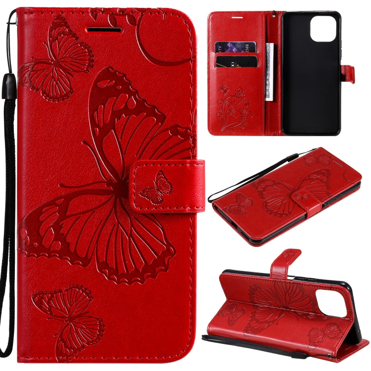 Pressed Printing Butterfly Pattern Horizontal Flip PU Leather Case with Holder & Card Slots & Wallet & Lanyard