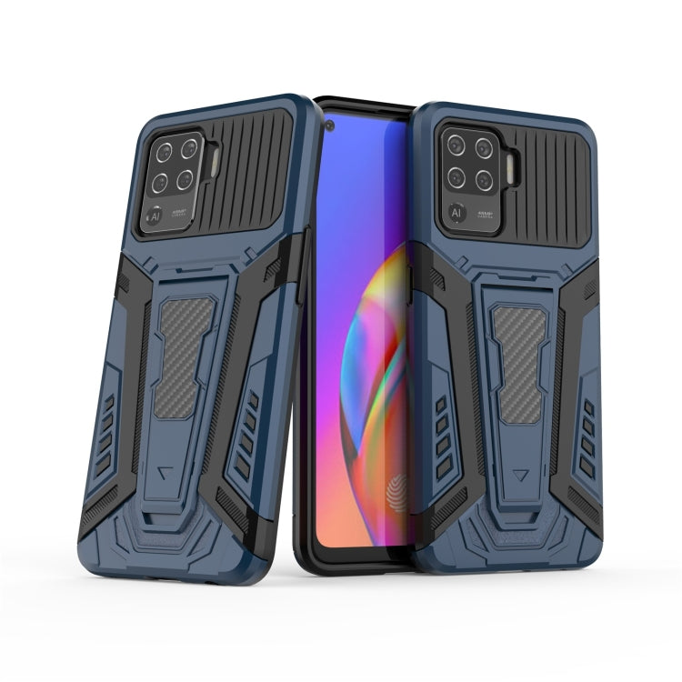 War Chariot Series Armor All-inclusive Shockproof PC + TPU Protective Case with Invisible Holder, For OPPO F19 Pro, For OPPO Realme 8, For OPPO F19 Pro+ 5G
