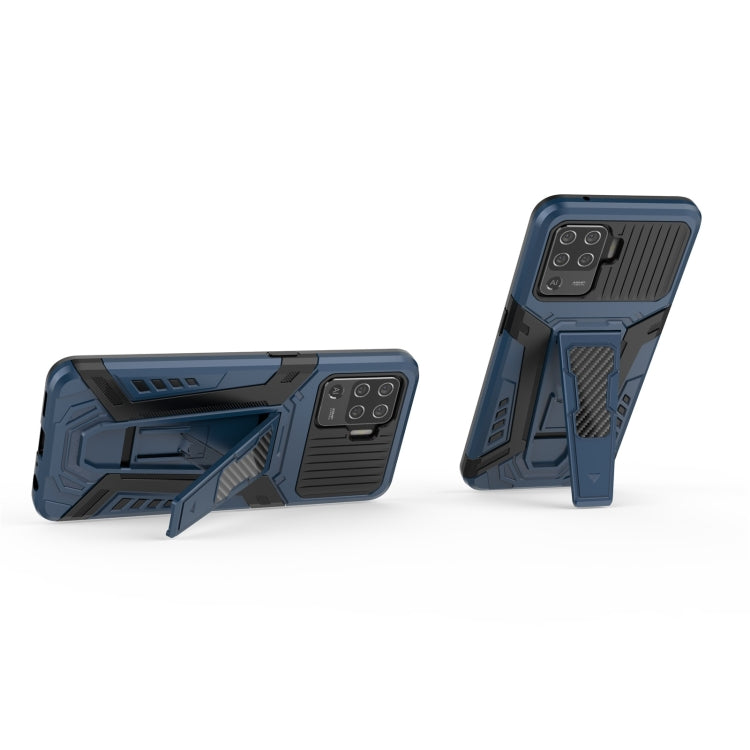 War Chariot Series Armor All-inclusive Shockproof PC + TPU Protective Case with Invisible Holder, For OPPO F19 Pro, For OPPO Realme 8, For OPPO F19 Pro+ 5G