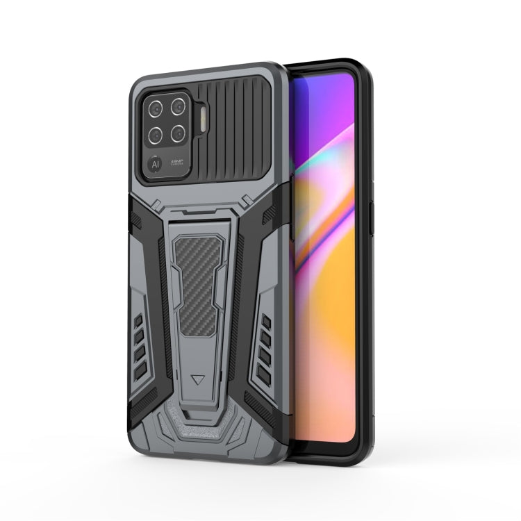 War Chariot Series Armor All-inclusive Shockproof PC + TPU Protective Case with Invisible Holder, For OPPO F19 Pro, For OPPO Realme 8, For OPPO F19 Pro+ 5G