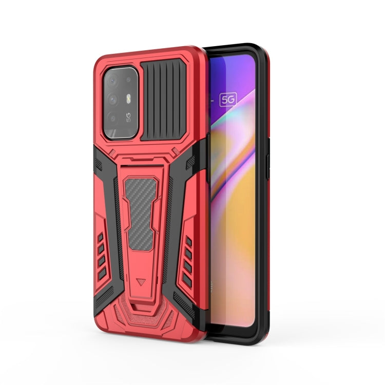 War Chariot Series Armor All-inclusive Shockproof PC + TPU Protective Case with Invisible Holder, For OPPO F19 Pro, For OPPO Realme 8, For OPPO F19 Pro+ 5G