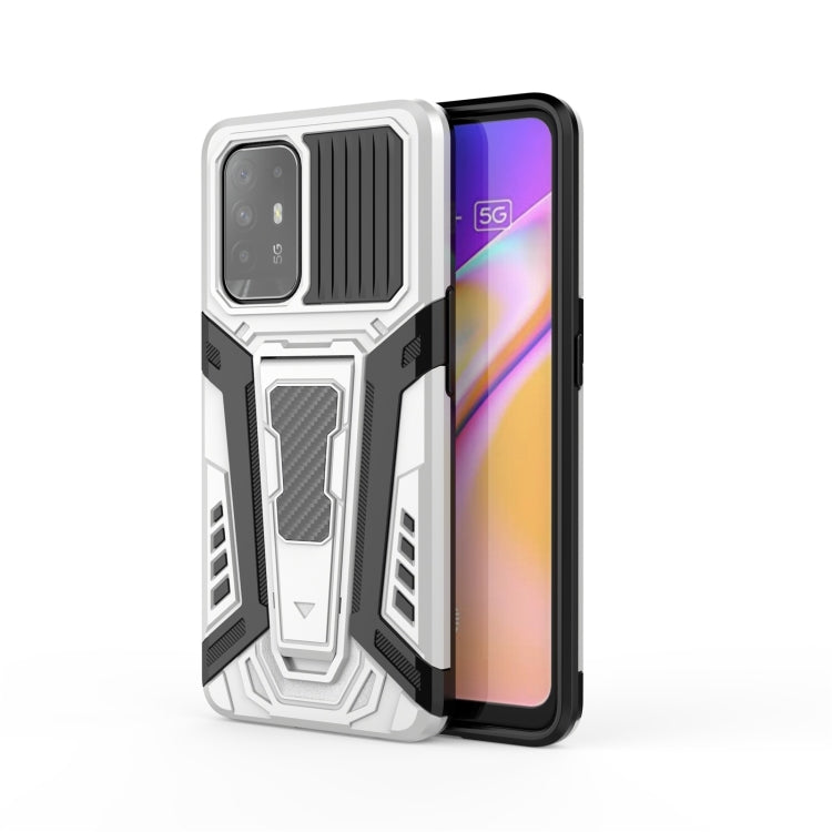 War Chariot Series Armor All-inclusive Shockproof PC + TPU Protective Case with Invisible Holder, For OPPO F19 Pro, For OPPO Realme 8, For OPPO F19 Pro+ 5G