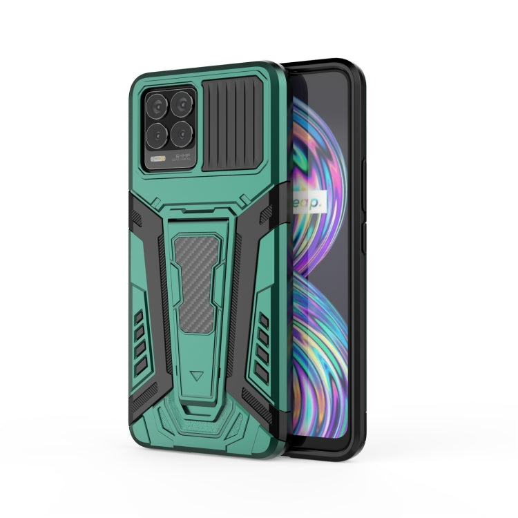 War Chariot Series Armor All-inclusive Shockproof PC + TPU Protective Case with Invisible Holder, For OPPO F19 Pro, For OPPO Realme 8, For OPPO F19 Pro+ 5G