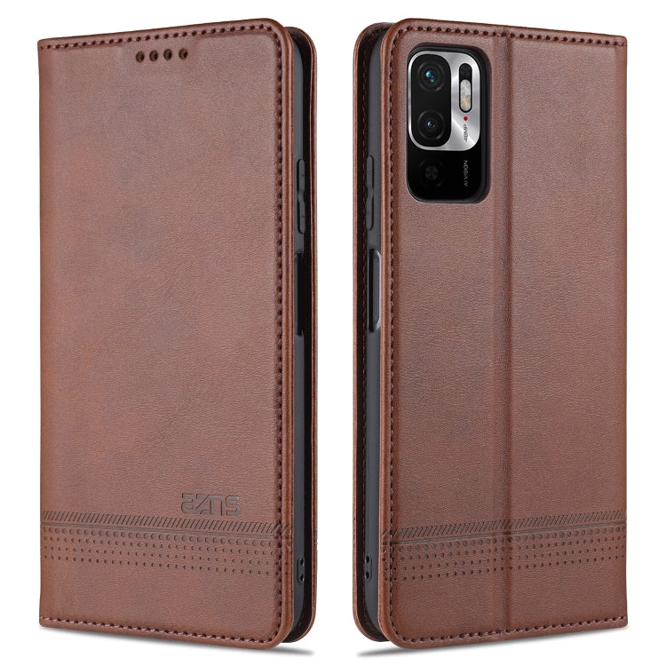 AZNS Magnetic Calf Texture Horizontal Flip Leather Case with Card Slots & Holder & Wallet