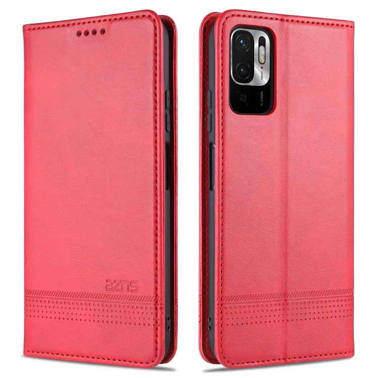 AZNS Magnetic Calf Texture Horizontal Flip Leather Case with Card Slots & Holder & Wallet