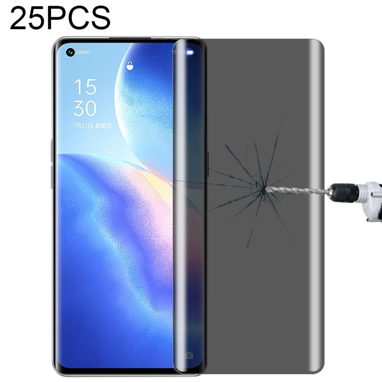 25 PCS 0.3mm 9H Surface Hardness 3D Curved Surface Privacy Glass Film, For vivo X50 Pro (25 PCS), For OPPO Reno5 Pro 5G (25 PCS), For OnePlus 8 Pro (25 PCS), For Meizu 18 Pro / 18s Pro (25 PCS), For Xiaomi Mi 11 (25 PCS)��������������������������������...