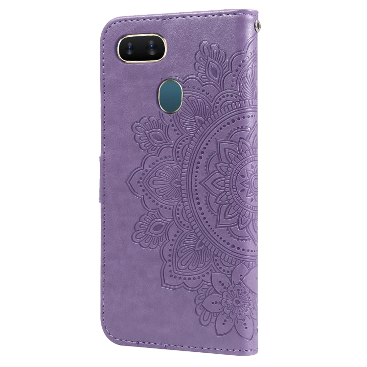 7-petal Flowers Embossing Pattern Horizontal Flip PU Leather Case with Holder & Card Slots & Wallet & Photo Frame, For OPPO A7 / A5s, For OPPO A9 2020 / A5 2020, For OPPO A15 / A15s, For OPPO A52 / A72 4G / A92, For OPPO A53 / A33 / A32, For OPPO A54 4...