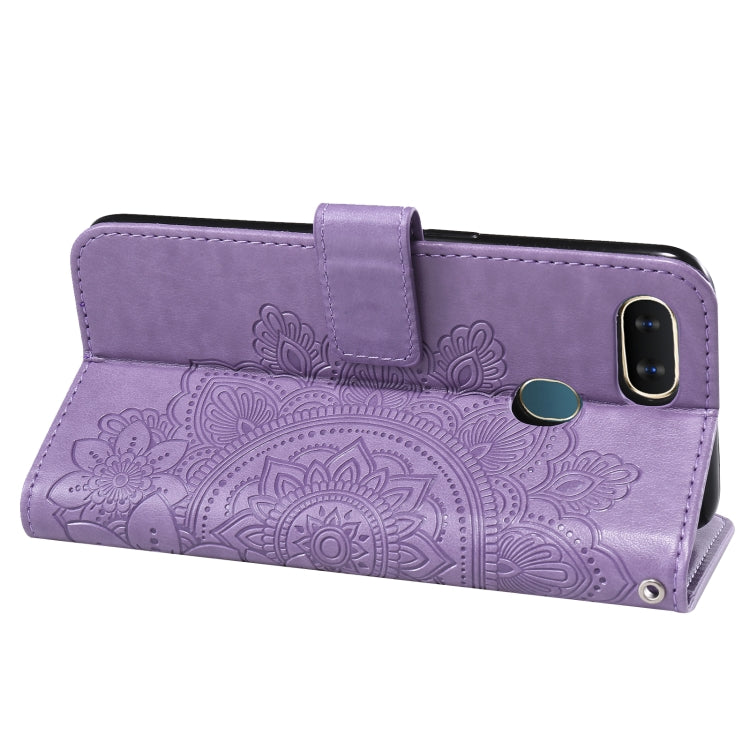 7-petal Flowers Embossing Pattern Horizontal Flip PU Leather Case with Holder & Card Slots & Wallet & Photo Frame, For OPPO A7 / A5s, For OPPO A9 2020 / A5 2020, For OPPO A15 / A15s, For OPPO A52 / A72 4G / A92, For OPPO A53 / A33 / A32, For OPPO A54 4...
