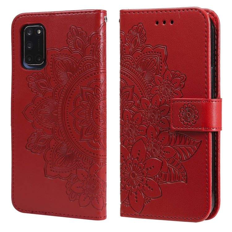7-petal Flowers Embossing Pattern Horizontal Flip PU Leather Case with Holder & Card Slots & Wallet & Photo Frame, For OPPO A7 / A5s, For OPPO A9 2020 / A5 2020, For OPPO A15 / A15s, For OPPO A52 / A72 4G / A92, For OPPO A53 / A33 / A32, For OPPO A54 4...