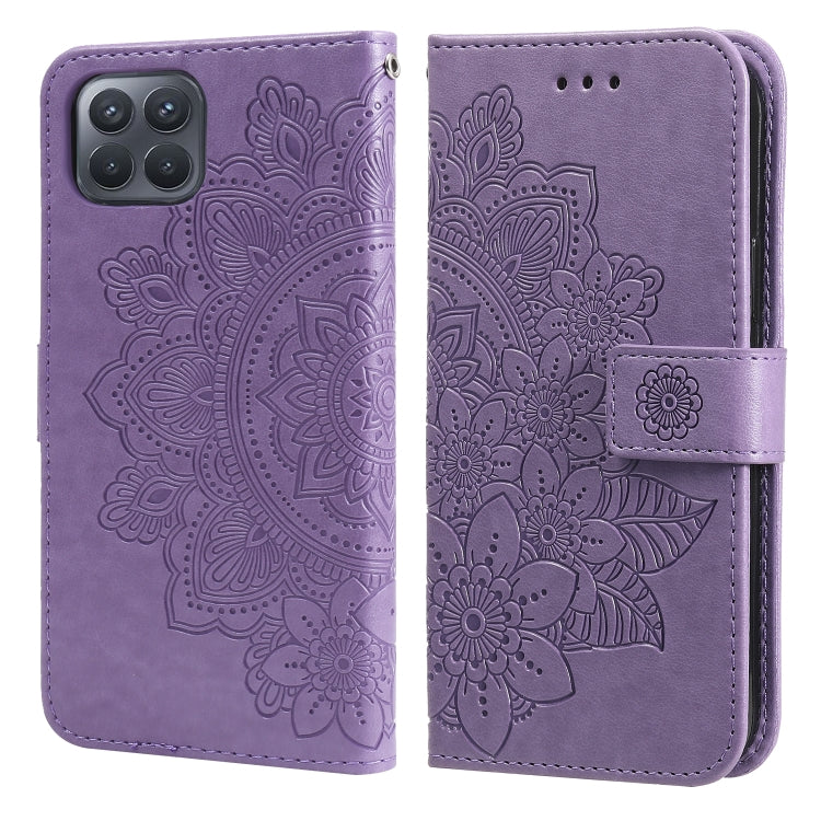 7-petal Flowers Embossing Pattern Horizontal Flip PU Leather Case with Holder & Card Slots & Wallet & Photo Frame, For OPPO A7 / A5s, For OPPO A9 2020 / A5 2020, For OPPO A15 / A15s, For OPPO A52 / A72 4G / A92, For OPPO A53 / A33 / A32, For OPPO A54 4...