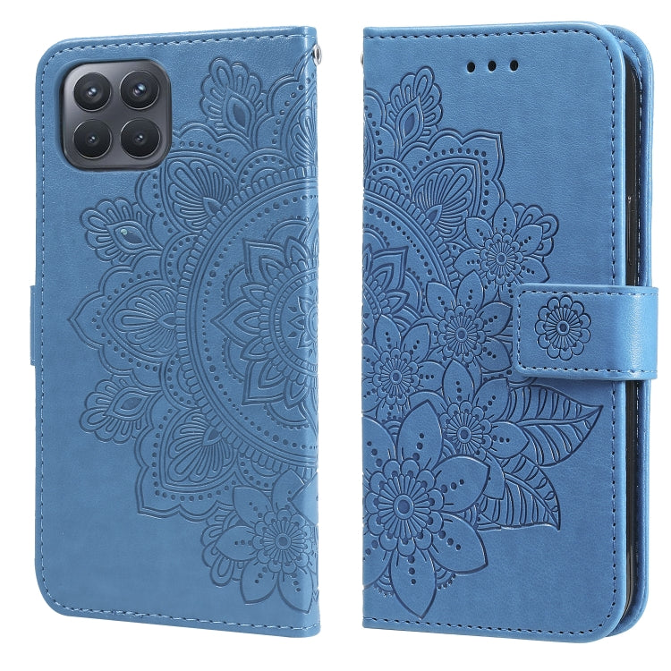 7-petal Flowers Embossing Pattern Horizontal Flip PU Leather Case with Holder & Card Slots & Wallet & Photo Frame, For OPPO A7 / A5s, For OPPO A9 2020 / A5 2020, For OPPO A15 / A15s, For OPPO A52 / A72 4G / A92, For OPPO A53 / A33 / A32, For OPPO A54 4...