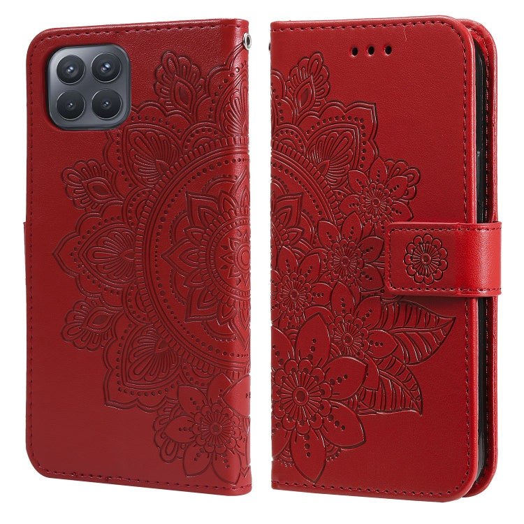 7-petal Flowers Embossing Pattern Horizontal Flip PU Leather Case with Holder & Card Slots & Wallet & Photo Frame, For OPPO A7 / A5s, For OPPO A9 2020 / A5 2020, For OPPO A15 / A15s, For OPPO A52 / A72 4G / A92, For OPPO A53 / A33 / A32, For OPPO A54 4...