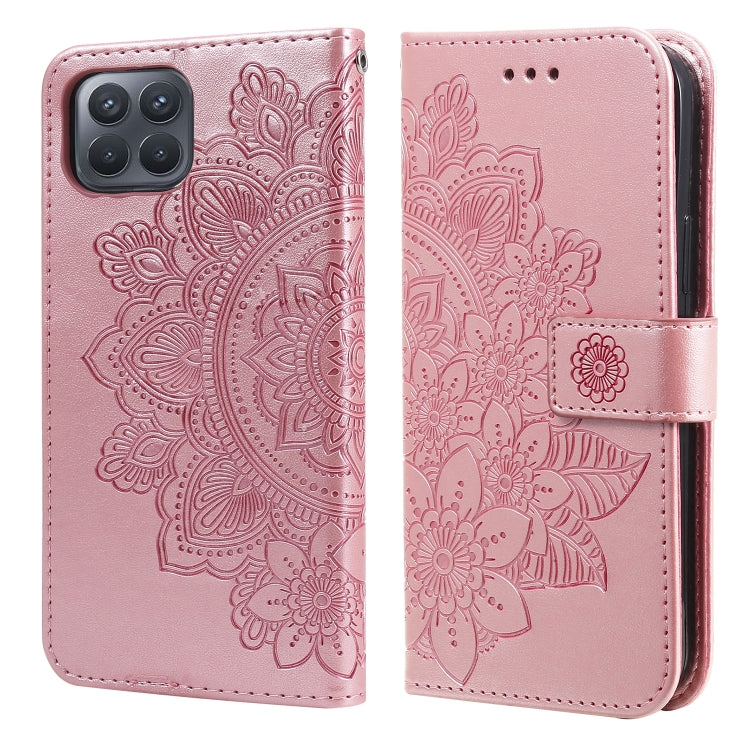 7-petal Flowers Embossing Pattern Horizontal Flip PU Leather Case with Holder & Card Slots & Wallet & Photo Frame, For OPPO A7 / A5s, For OPPO A9 2020 / A5 2020, For OPPO A15 / A15s, For OPPO A52 / A72 4G / A92, For OPPO A53 / A33 / A32, For OPPO A54 4...