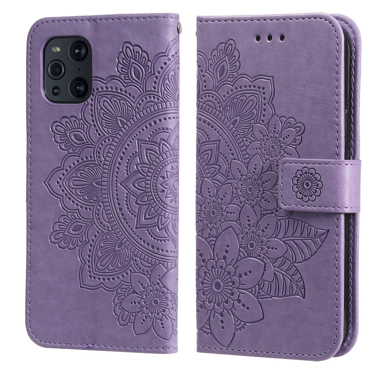 7-petal Flowers Embossing Pattern Horizontal Flip PU Leather Case with Holder & Card Slots & Wallet & Photo Frame, For OPPO A7 / A5s, For OPPO A9 2020 / A5 2020, For OPPO A15 / A15s, For OPPO A52 / A72 4G / A92, For OPPO A53 / A33 / A32, For OPPO A54 4...