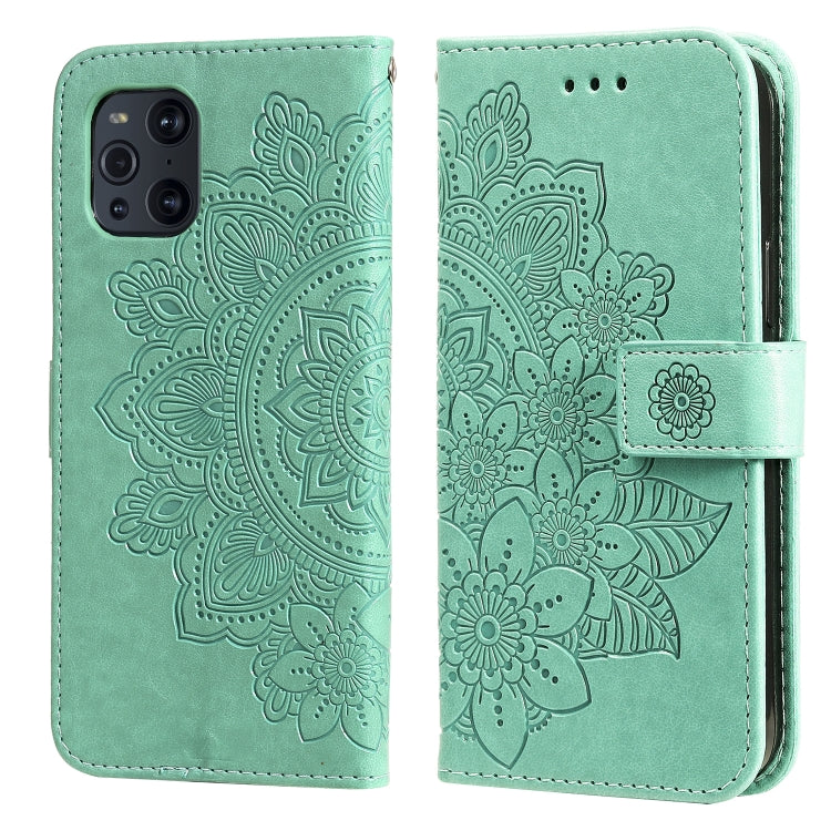 7-petal Flowers Embossing Pattern Horizontal Flip PU Leather Case with Holder & Card Slots & Wallet & Photo Frame, For OPPO A7 / A5s, For OPPO A9 2020 / A5 2020, For OPPO A15 / A15s, For OPPO A52 / A72 4G / A92, For OPPO A53 / A33 / A32, For OPPO A54 4...