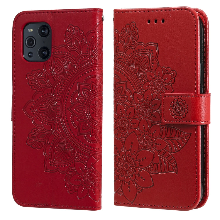 7-petal Flowers Embossing Pattern Horizontal Flip PU Leather Case with Holder & Card Slots & Wallet & Photo Frame, For OPPO A7 / A5s, For OPPO A9 2020 / A5 2020, For OPPO A15 / A15s, For OPPO A52 / A72 4G / A92, For OPPO A53 / A33 / A32, For OPPO A54 4...