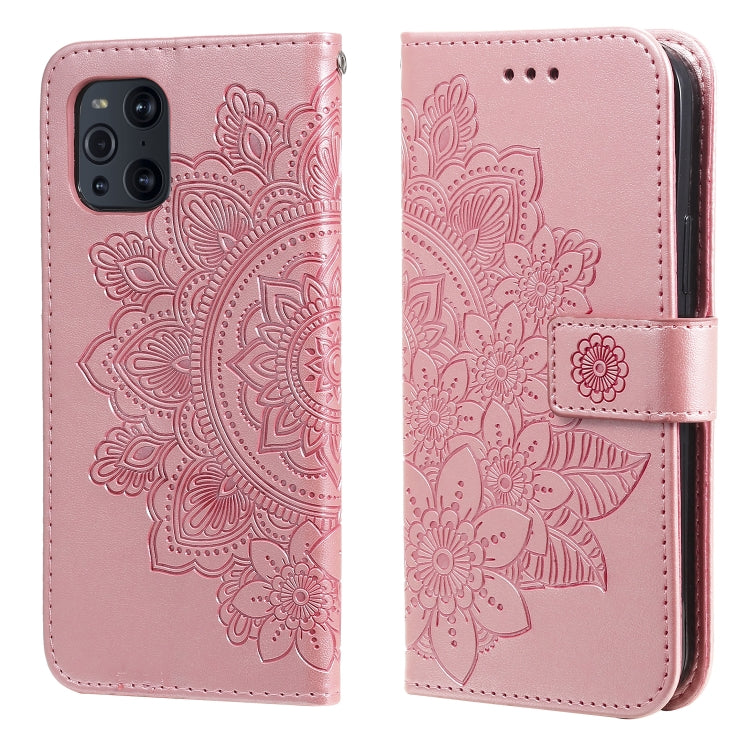 7-petal Flowers Embossing Pattern Horizontal Flip PU Leather Case with Holder & Card Slots & Wallet & Photo Frame, For OPPO A7 / A5s, For OPPO A9 2020 / A5 2020, For OPPO A15 / A15s, For OPPO A52 / A72 4G / A92, For OPPO A53 / A33 / A32, For OPPO A54 4...