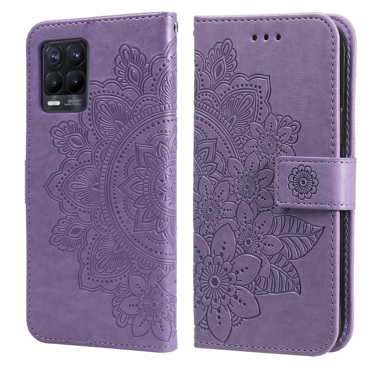7-petal Flowers Embossing Pattern Horizontal Flip PU Leather Case with Holder & Card Slots & Wallet & Photo Frame, For OPPO A7 / A5s, For OPPO A9 2020 / A5 2020, For OPPO A15 / A15s, For OPPO A52 / A72 4G / A92, For OPPO A53 / A33 / A32, For OPPO A54 4...