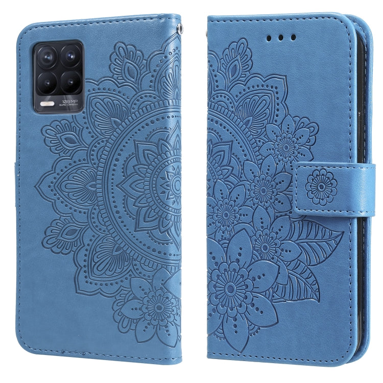 7-petal Flowers Embossing Pattern Horizontal Flip PU Leather Case with Holder & Card Slots & Wallet & Photo Frame, For OPPO A7 / A5s, For OPPO A9 2020 / A5 2020, For OPPO A15 / A15s, For OPPO A52 / A72 4G / A92, For OPPO A53 / A33 / A32, For OPPO A54 4...