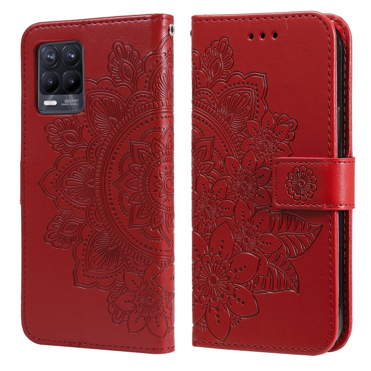 7-petal Flowers Embossing Pattern Horizontal Flip PU Leather Case with Holder & Card Slots & Wallet & Photo Frame, For OPPO A7 / A5s, For OPPO A9 2020 / A5 2020, For OPPO A15 / A15s, For OPPO A52 / A72 4G / A92, For OPPO A53 / A33 / A32, For OPPO A54 4...
