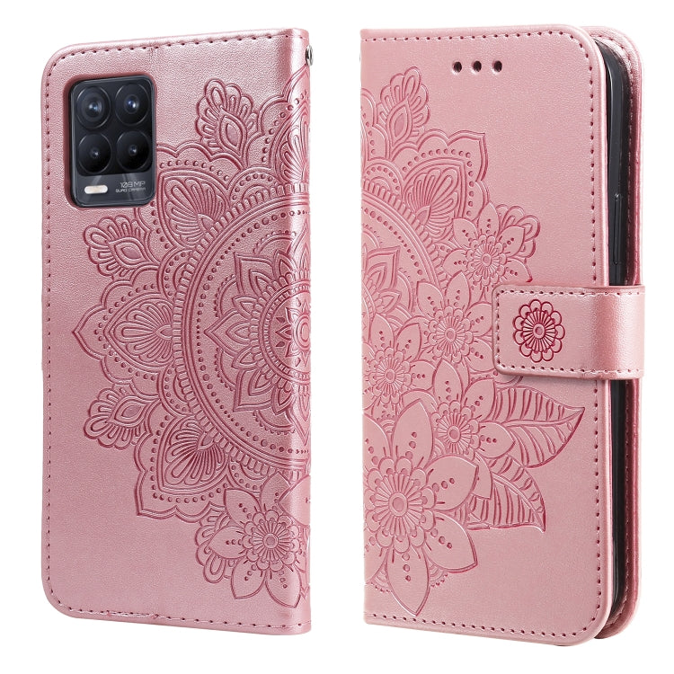 7-petal Flowers Embossing Pattern Horizontal Flip PU Leather Case with Holder & Card Slots & Wallet & Photo Frame, For OPPO A7 / A5s, For OPPO A9 2020 / A5 2020, For OPPO A15 / A15s, For OPPO A52 / A72 4G / A92, For OPPO A53 / A33 / A32, For OPPO A54 4...
