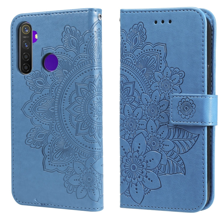 7-petal Flowers Embossing Pattern Horizontal Flip PU Leather Case with Holder & Card Slots & Wallet & Photo Frame, For OPPO A7 / A5s, For OPPO A9 2020 / A5 2020, For OPPO A15 / A15s, For OPPO A52 / A72 4G / A92, For OPPO A53 / A33 / A32, For OPPO A54 4...