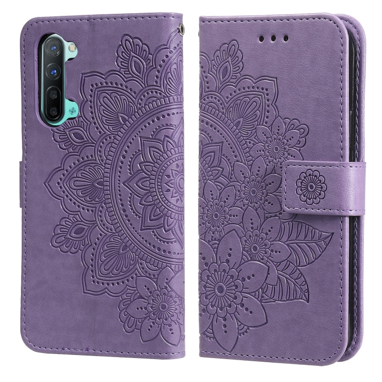 7-petal Flowers Embossing Pattern Horizontal Flip PU Leather Case with Holder & Card Slots & Wallet & Photo Frame, For OPPO A7 / A5s, For OPPO A9 2020 / A5 2020, For OPPO A15 / A15s, For OPPO A52 / A72 4G / A92, For OPPO A53 / A33 / A32, For OPPO A54 4...