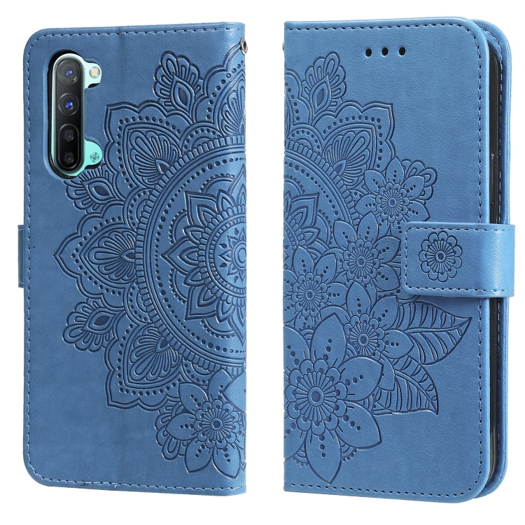 7-petal Flowers Embossing Pattern Horizontal Flip PU Leather Case with Holder & Card Slots & Wallet & Photo Frame, For OPPO A7 / A5s, For OPPO A9 2020 / A5 2020, For OPPO A15 / A15s, For OPPO A52 / A72 4G / A92, For OPPO A53 / A33 / A32, For OPPO A54 4...